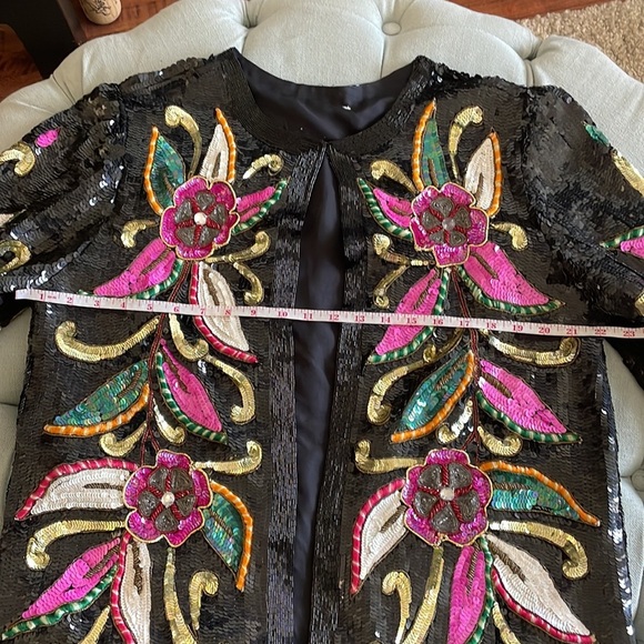 Vintage Joan Leslie Evenings Sequinned/Beaded Bolero Jacket - Picture 14 of 16